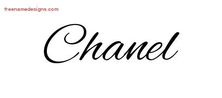 chanel in cursive